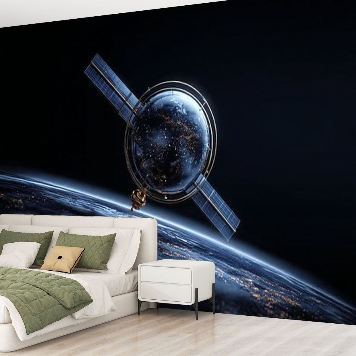 Peel and Stick Wallpaper planet Modern Art Wall Mural Decor Self Adhesive and Removable 69in x 98in