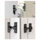 thumbnail image 2 of ckepdyeh - Pestillos de puerta resistentes de 90 grados para puerta de granero, cerradura antirrobo para puerta corrediza, color negro, 2 of 8