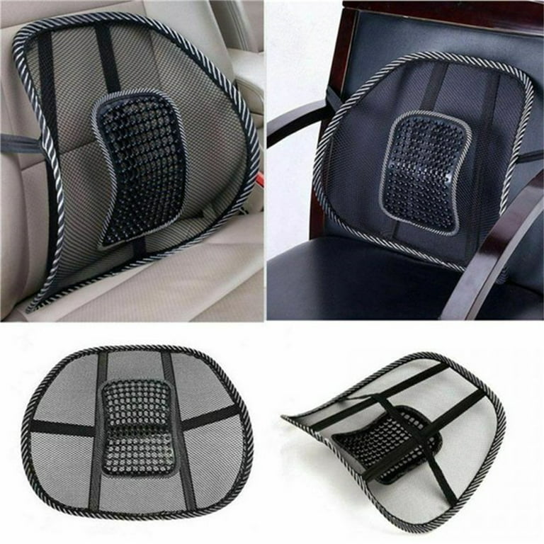 Car Seat Office Chair Massage Back Lumbar Support Mesh Ventilate Cushion  Pad Black Mesh Back Lumbar Cushion for Car Driver - AliExpress