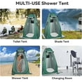 thumbnail image 6 of Pop Up Camping Shower Tent, Portable Dressing Changing Tent Outdoor with Carry Bag for Beach & Hiking, 75” x 48”x 48”, 6 of 7