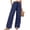 Navy Linen Pants Women, variant on Pxxlle Plus Size Linen Pants for Women Loose Fit Wide Leg Palazzo Pant Casual Summer Drawstring High Waisted Pleated Trousers with Pockets Black XXL