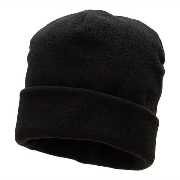Big Size Reversible Micro Fleece Cap - Black XL-3XL