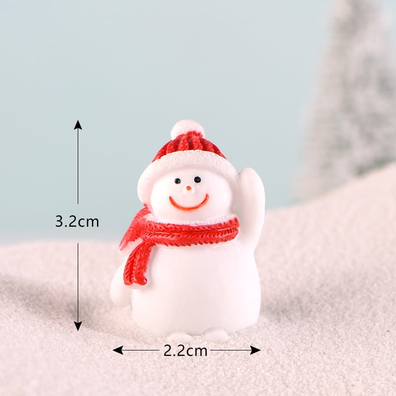Christmas Santa Claus Snowmen Figurines Fairy Garden Miniatures Craft Decor New 