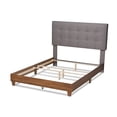 thumbnail image 3 of Baxton Studio Taida Grey Full Size Upholstered Walnut Finished Bed, 3 of 10