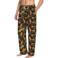 thumbnail image 2 of Uemuo German Shepherd Dog Pattern Men's Wide Leg Palazzo Lounge Pants with Pockets Light Weight Loose Comfy Casual Pajama Pants-XX-Large, 2 of 9