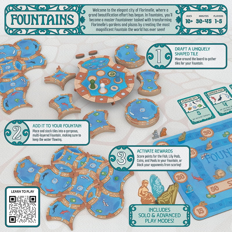 USAopoly Fountains jeu de plateau