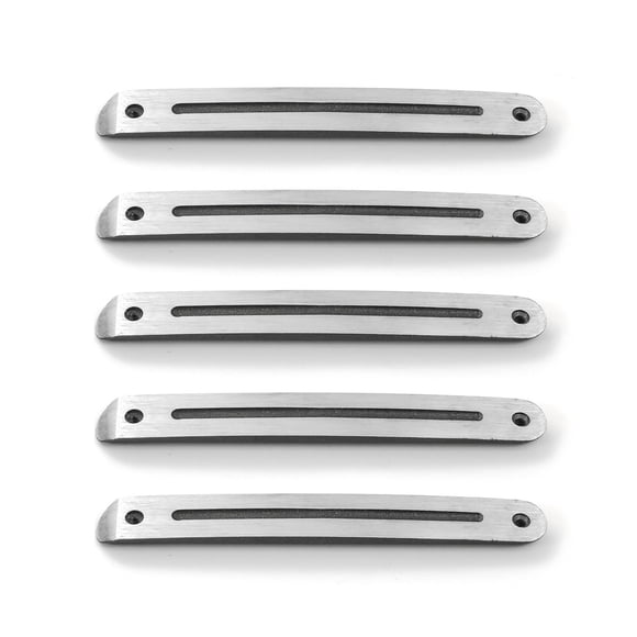 Fits 2007-2018 Jeep Wrangler JK All Sales Exterior Door Handle Trim 3525AM Anthracite Metallic; Set Of 5