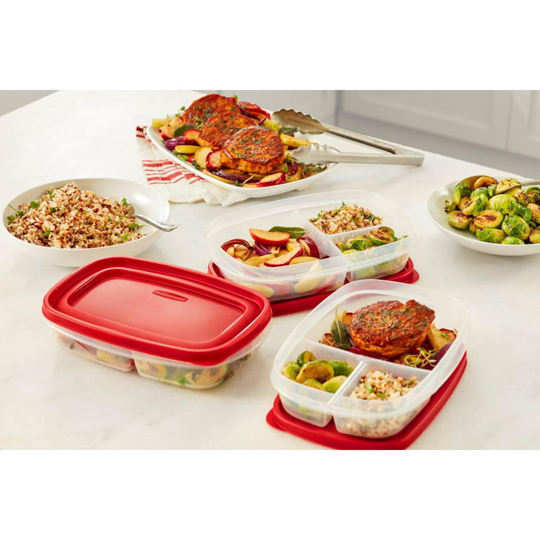 Rubbermaid Easy Find Lids Food Storage Container, Red - 2 count