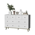 Ktaxon Dresser, 8 Drawer Dresser for Bedroom, Chest of Drawers for 57