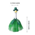 thumbnail image 3 of Gooses Clothes Yard Accent for Home Decors, St. Patrick's Day 4 Leaf Clovers Top Hat Scarf Tutu Set, Festive Green Outfit for Patio Goose, Lucky Garden Decoration, 3 of 5
