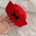 thumbnail image 2 of Vjnyvs Sweet Sailor Hat with Roll-up Brim Navy Seafaring Hat with Black Bowknot for Adult Teens Hat, 2 of 7