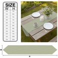 thumbnail image 3 of Sage Green Striped Table Runner Linen Burlap Table Runner 72 Inches Long Modern Minimalist Boho Stripes Dresser Scarves for Kitchen Island Coffee Dining Room Party Wedding Holiday Decoration 14"x72", 3 of 8