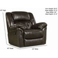 thumbnail image 3 of KINGCOMFORT King of Comfort Denver Power Recline, Rocker Recliner, Top Grain Cow Hide Leather, 350 Lbs Weight Capacity, 72" Extended Length, Suggested User Height 5'6" to 6'2" Free Curbside Delivery, 3 of 5