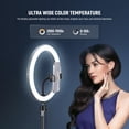 thumbnail image 3 of Anillo de luz LED Neewer RH12B de 24 W, 2900 K-7000 K, con soporte, 3 of 9