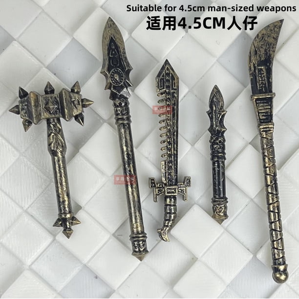 MOC-Juego de accesorios para armas militares medievales, bloques de construcción, figuras de soldado, escudo de espada, soldado de fuerza, pistola vanguard, juguete de ladrillos