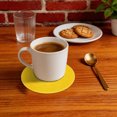 thumbnail image 5 of Unique Bargains 1 Pc Carved Flower Silicone Coaster Yellow, 5 of 5