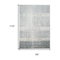 thumbnail image 4 of HomeRoots 7' X 10' White Gray And Blue Abstract Stain Resistant Area Rug, 4 of 8