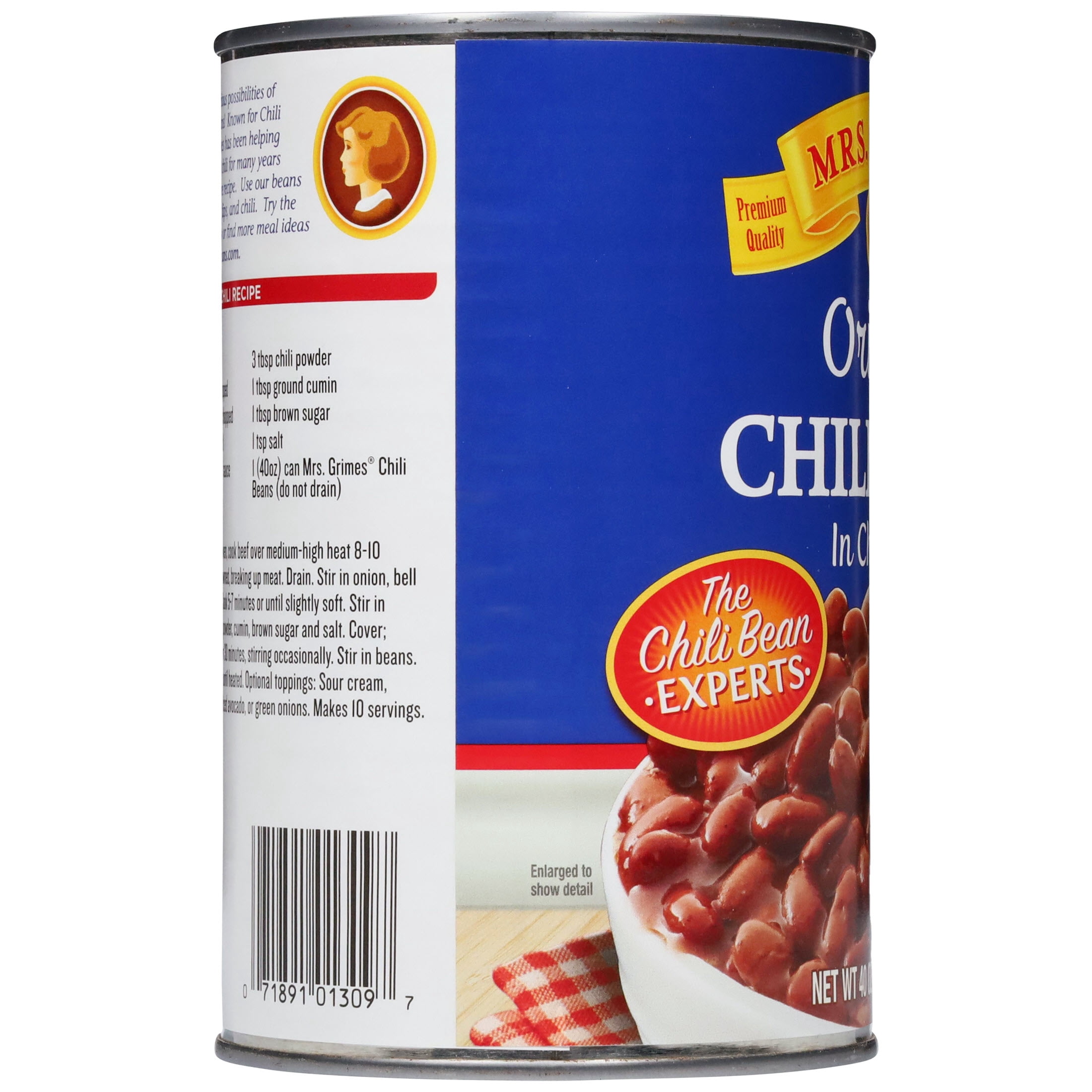 Mrs. Grimes Original Chili Beans 40 oz Can