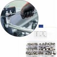thumbnail image 5 of Hex Nuts Set, 304 Stainless Steel Assortment Kit for Machinery Industry, Self-Locking Nylon Lock Nuts, Wide Application in Furniture, Electronics, DIN985 Specifications, 5 of 5