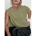 thumbnail image 2 of Workout Crop Tops for Women Loose Fit Breathable Yoga T Shirts Running Athletic Cropped Workout Tops, 2 of 4