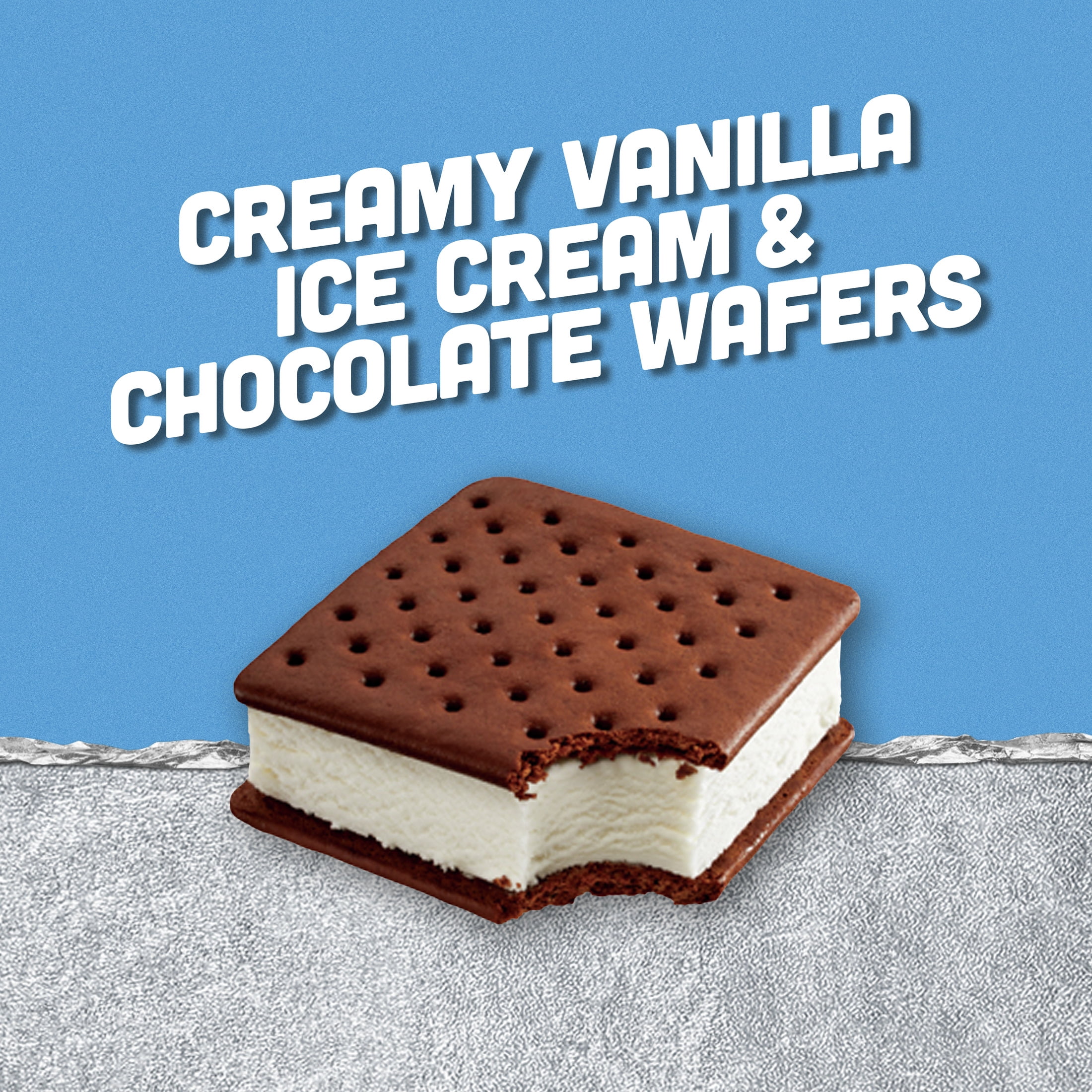 Klondike Classic Vanilla Ice Cream Sandwiches Frozen Desserts, 6 Count