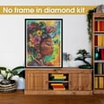 thumbnail image 2 of 5D DIY Diamond Painting Set "African Women, Butterfly Flowers" Round Diamond Art Crafts for Adults, Suitable for Wall Decoration, Bedroom and Home Decoration, 2 of 7