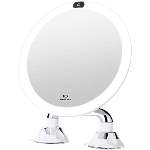 Kedsum 9 Rechargeable 10x Magnifying Makeup Mirror With Lights Dimmable Lighted Vanity Magnification And Dual Suction Cup Touch On Com Lights Dimmable Lighted Vanity Mirror, Kedsum 6 8 10x Magnifying Led Lighted Makeup Mirror