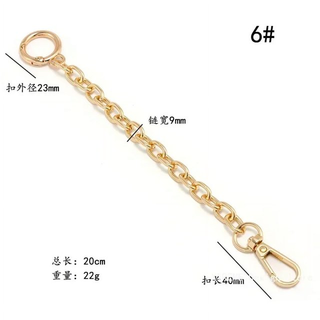 Extensor de correa de bolso cruzado de metal, extensor de correa de hombro para bolso, cadena para bolso, accesorio, dijes, correa para bolso