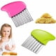 thumbnail image 1 of 2 uds cuchillo ondulado rosa y verde, cuchillo para cortar patatas de acero inoxidable, cuchillo ondulado para tierra, herramientas de cocina patatas fritas, frutas, verduras, zanahorias ER, 1 of 5