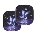 thumbnail image 4 of Binienty Dreamy Butterfly Windshield Sun Shade Folding Car Window Shades for Front Window Easy to Install Removable and Heat Reflector Windshield Cover Fit Women Men, 4 of 5