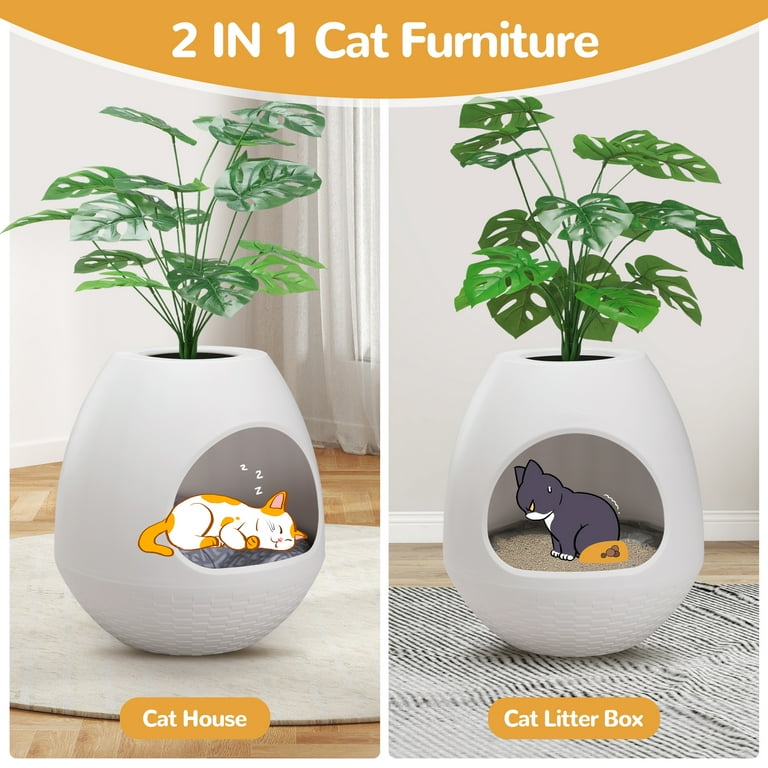 Coziwow Upgraded Hidden Cat Litter Box Plant W/Odor Control & Litter Box Liners