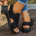 thumbnail image 4 of Rokment Womens Orthopedic Arch Support Walking Sandals Comfortable Stretchy Mesh Slip on Sock Memory Foam Driving Nursing Beach Summer Shoes for Plantar Fasciitis Black Size 6.5, 4 of 7
