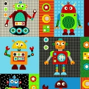 36" x 44" Gear Heads Patch Fabric, per Yard