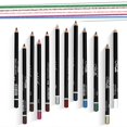 thumbnail image 2 of Juego de lápices delineadores de ojos en gel de 12 colores surtidos, mate, suave, resistente al agua, natural, de larga duración, delineador de labios y cejas, juego de cosméticos, kit de maquillaje, herramienta, blanco Sincero Electrónica, 2 of 4