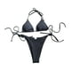 thumbnail image 2 of Conjunto de bikini versátil para mujer, ideal para actividades acuáticas, viajes y spas. M Black M, 2 of 9