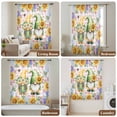 thumbnail image 5 of Sunflowers Semi Sheer Curtains Drapes for Living Room,Bedroom,French Doors Window 96 Inches Long,Spring Gnomes Hydrangea Daisy Flowers Pink Plaid Rod Pocket Chiffon Curtain Voile Drapery Panel, 5 of 8