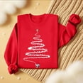 thumbnail image 5 of Rutainlusire Womens Fashion Casual Cute Christmas Sweatshirts 2025 Women Christmas Printed Fashionable Loose Casual Long Sleeved Top Regular Sleeve Hoodless Sweatshirt, 5 of 6