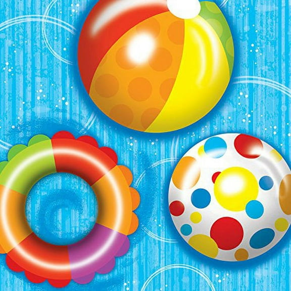 Creative Converting 18 Count Lunch Napkins, Water Fun