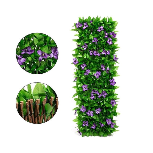 Birdeem Simulated Fence Leaf Wood Fence Garden Backyard Home Decoration Easy To Install and Retractable Suitable for Wedding Decoration Outdoor Garden