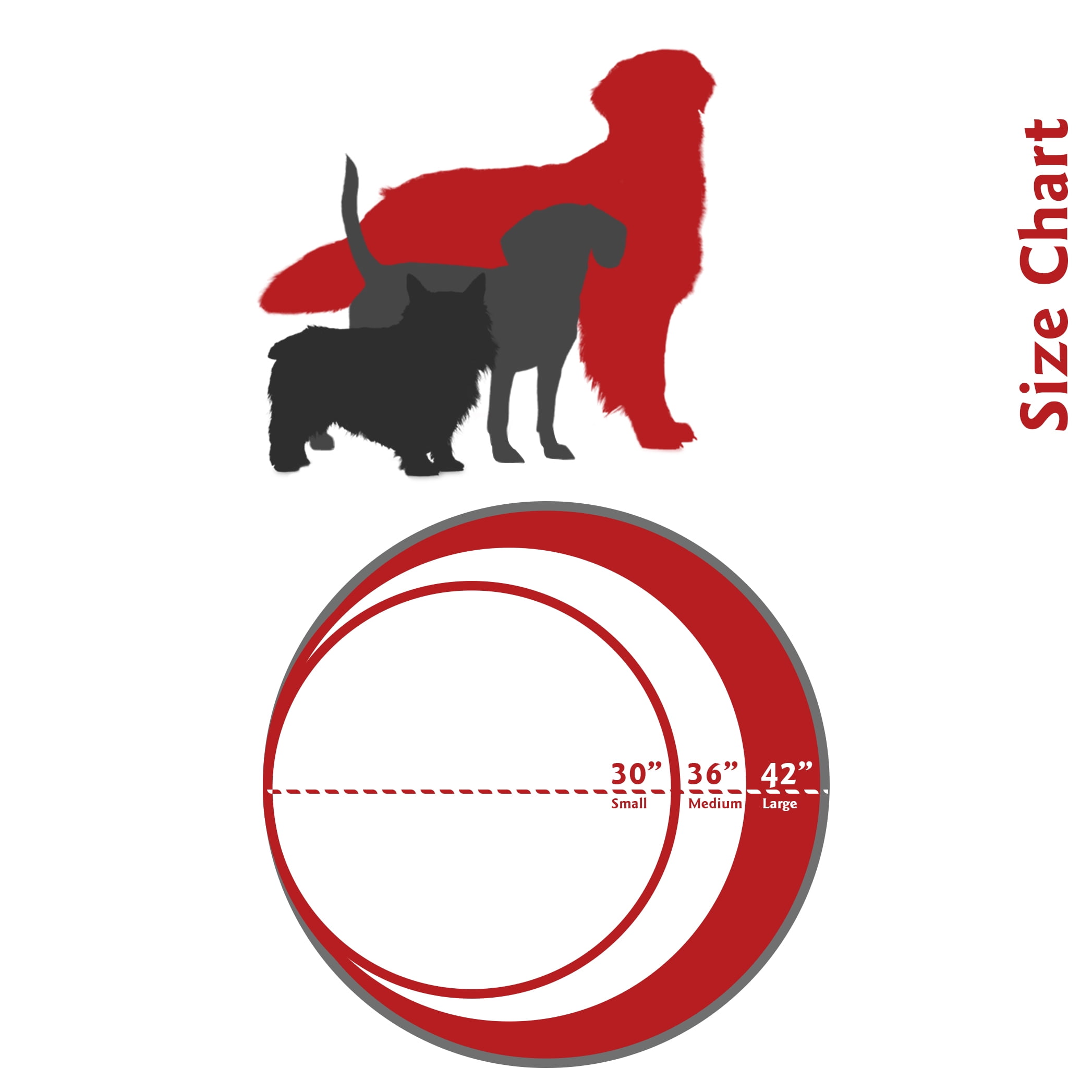 Majestic Pet | Links Round Pet Bed For Dogs, Removable Cover, Red, Large