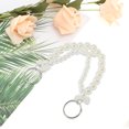 thumbnail image 4 of Unique Bargains 1 Pc Portable Triple Bow Double Layer Pearl Handbag Strap for Dating White Metal Plastic, 4 of 5