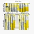 thumbnail image 2 of Yellow Grey Blackout Kitchen Window Tier Curtains and Valance Set, 36 Inch Abstract Art Window Curtains Set with Rod Pocket for Small Windows, Living Room or Bathroom, 2 of 6