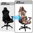 thumbnail image 5 of XYZCANDO Hippie Flower Gaming Chair Cover Gaming Chair Cover Set Dust-Proof Protector Machine Washable Turtle Non-Skid Stretch Fabric Keeps Your Chair Cool and Clean, 5 of 7