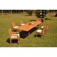 thumbnail image 5 of Grade-A Teak Dining Set: 6 Seater 7 Pc: 118" Mas Rectangle Trestle Leg Table And 6 Maldives Chairs (2 Arm & 4 Armless Chairs) WholesaleTeak #51ML2507, 5 of 6