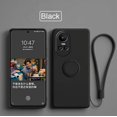 thumbnail image 1 of For Funda Oppo Reno 10 5g Liquid Silicone Ring Holder Soft Phone Skin Cover for Oppo Reno 10 Pro Upgrade Shockproof Back Fundas black For Reno 10 Pro, 1 of 6