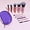 colorful, variant on Portable ON THE GO Makeup Brush Set, 10pcs Easy-taken Mini Full Complete Function Cosmetic Brushes Kit with Brush Pouch (black)