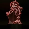 thumbnail image 1 of Lámpara de Jack Skellington con diseño de hombre calabaza y decoración de Halloween, luz nocturna con ilusión LED 3D, regalo táctil para interiores., 1 of 5