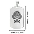 thumbnail image 2 of Stainless Steel Spade Card Suit Dog Tag Keychain Circle Ring, 2 of 2