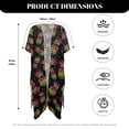 thumbnail image 6 of HELLHERO Quick Dry Bathing Suit Coverups for Beach Polyester Vacation Vibe Long Kimono Swimsuit Cover Up Colorful Pineapple Pattern Design, 6 of 6