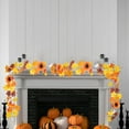 thumbnail image 6 of Fall Decor Fall Garland with Lights Fall Decorations for Home, 6.56Ft Enlarged Fall Maples Leaves Autumu Harvest Halloween Thanksgiving Decor Indoor Outdoor, 6 of 7